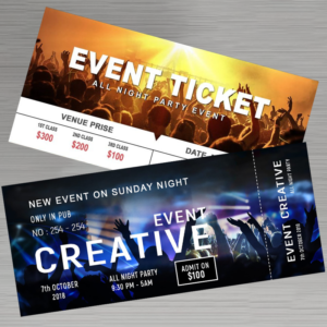 2" x 4" Custom Printed Tickets  (Horizontal)