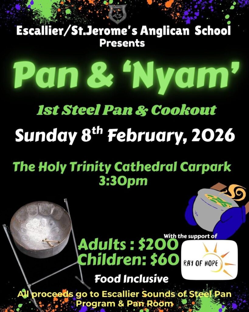 Escallier Anglican School: Pan and ‘Nyam’ – Steel Pan Concert & Cookout